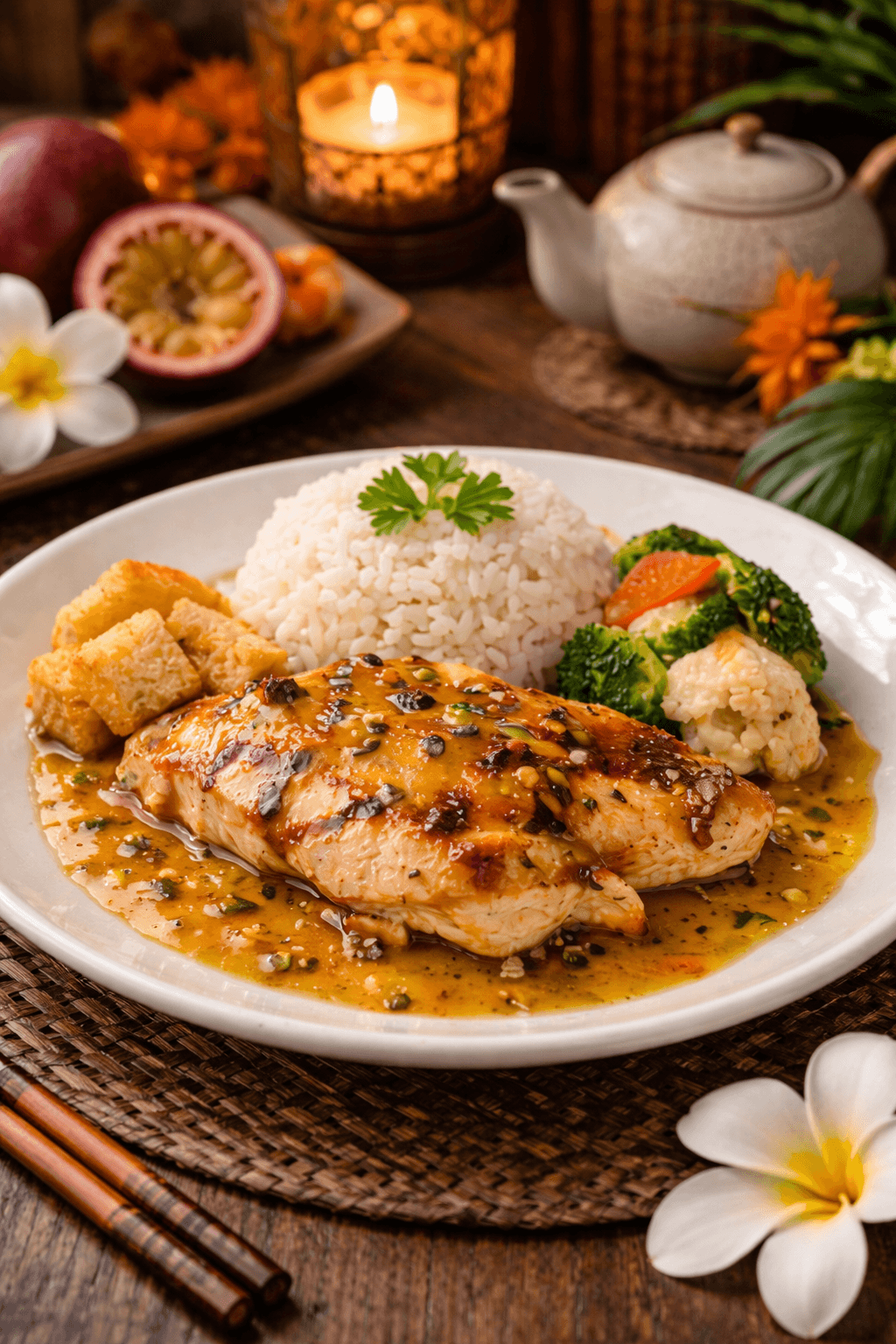 Grilled Chicken with Passion Sauce