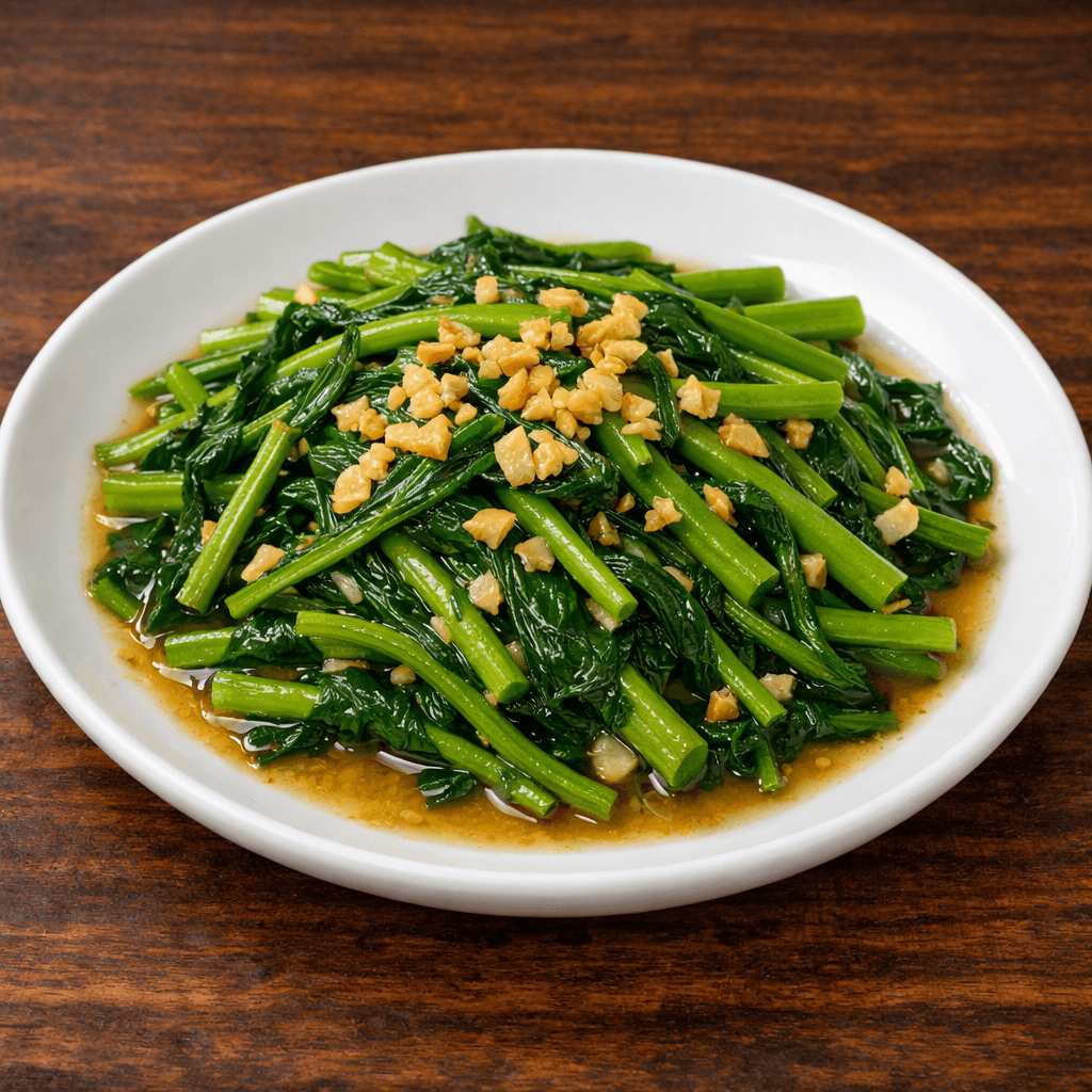 Stir Fried Morning Glory with Garlic