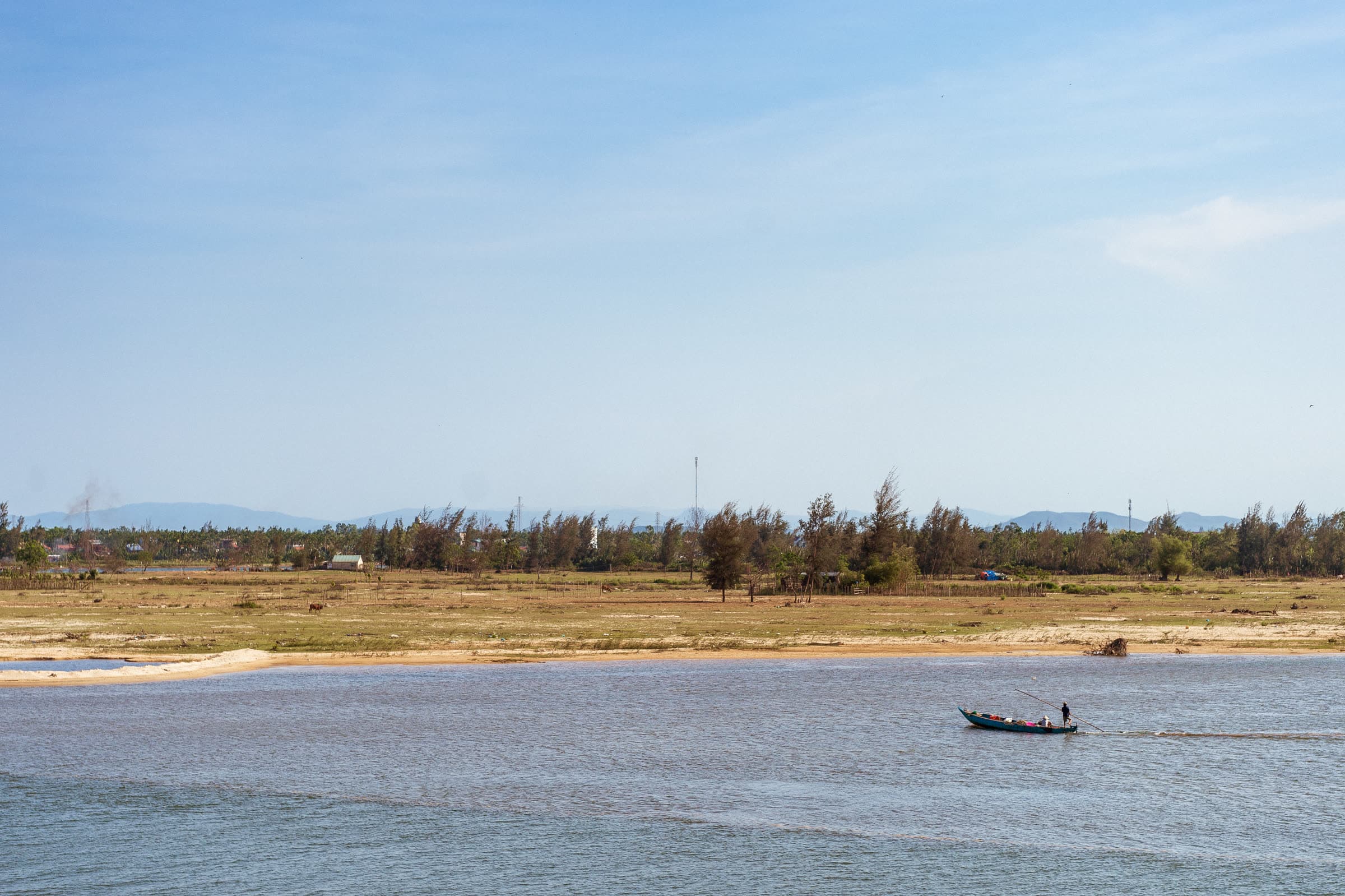 The Thu Bồn River at Hội An — the river that rises in the rainy season